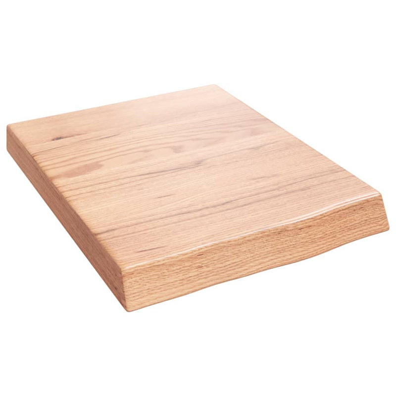 vidaXL világosbarna kezelt tömör tölgyfa fali polc 40x50x(2-6) cm