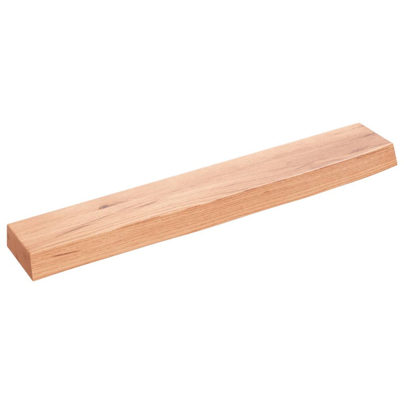 vidaXL világosbarna kezelt tömör tölgyfa fali polc 60x10x4 cm