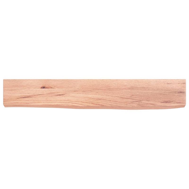 vidaXL világosbarna kezelt tömör tölgyfa fali polc 60x10x4 cm
