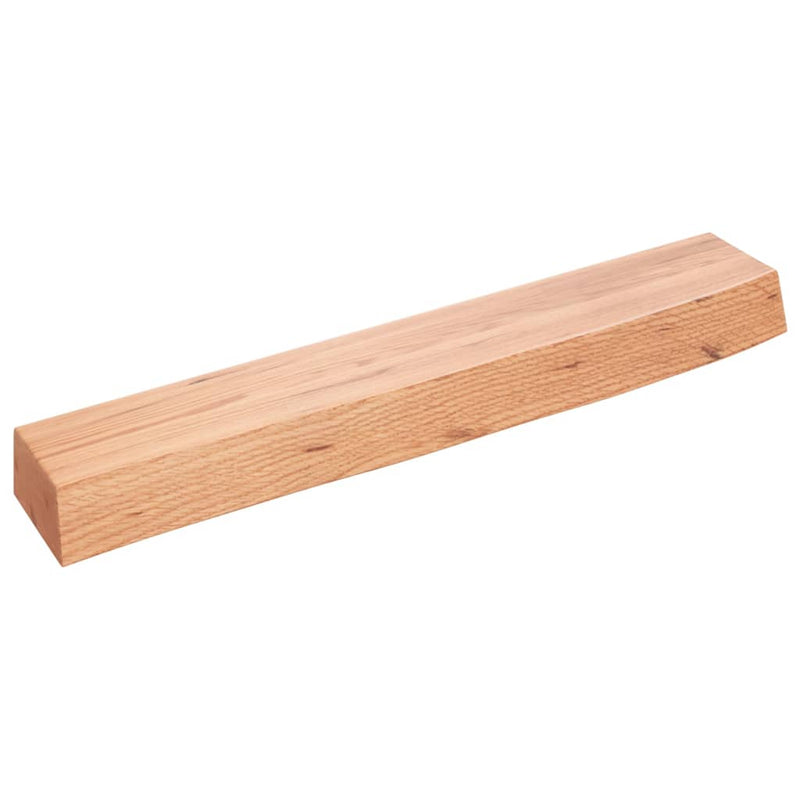 vidaXL világosbarna kezelt tömör tölgyfa fali polc 60x10x6 cm