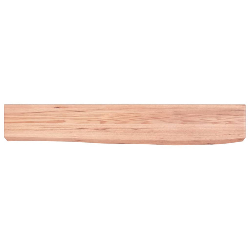 vidaXL világosbarna kezelt tömör tölgyfa fali polc 60x10x6 cm