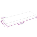 vidaXL világosbarna kezelt tömör tölgyfa fali polc 60x20x2 cm