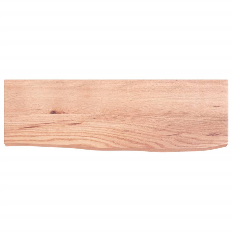 vidaXL világosbarna kezelt tömör tölgyfa fali polc 60x20x4 cm