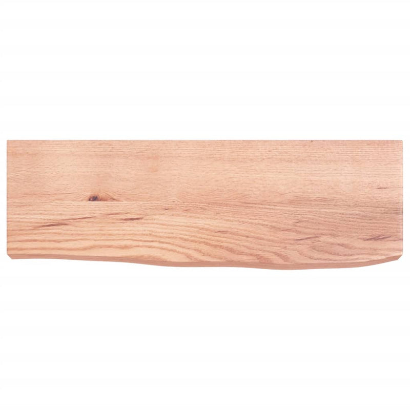 vidaXL világosbarna kezelt tömör tölgyfa fali polc 60x20x6 cm