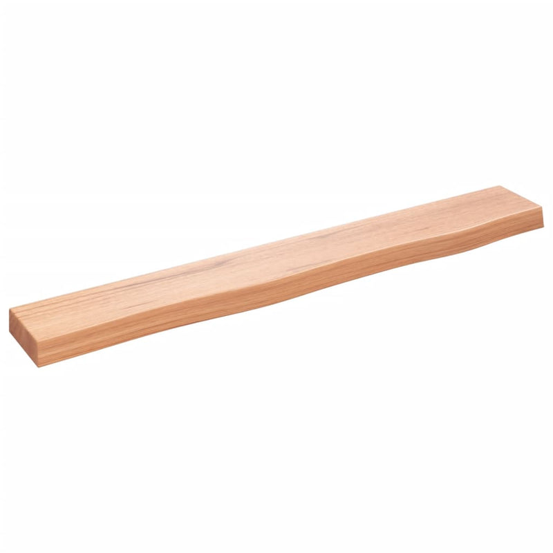 vidaXL világosbarna kezelt tömör tölgyfa fali polc 80x10x4 cm