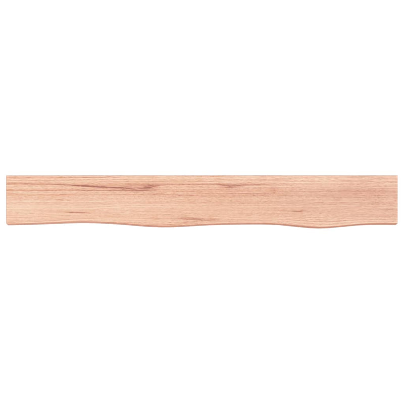 vidaXL világosbarna kezelt tömör tölgyfa fali polc 80x10x4 cm