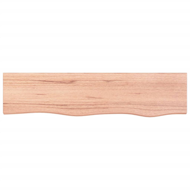 vidaXL világosbarna kezelt tömör tölgyfa fali polc 80x20x4 cm