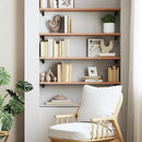 vidaXL világosbarna kezelt tömör tölgyfa fali polc 80x30x2 cm