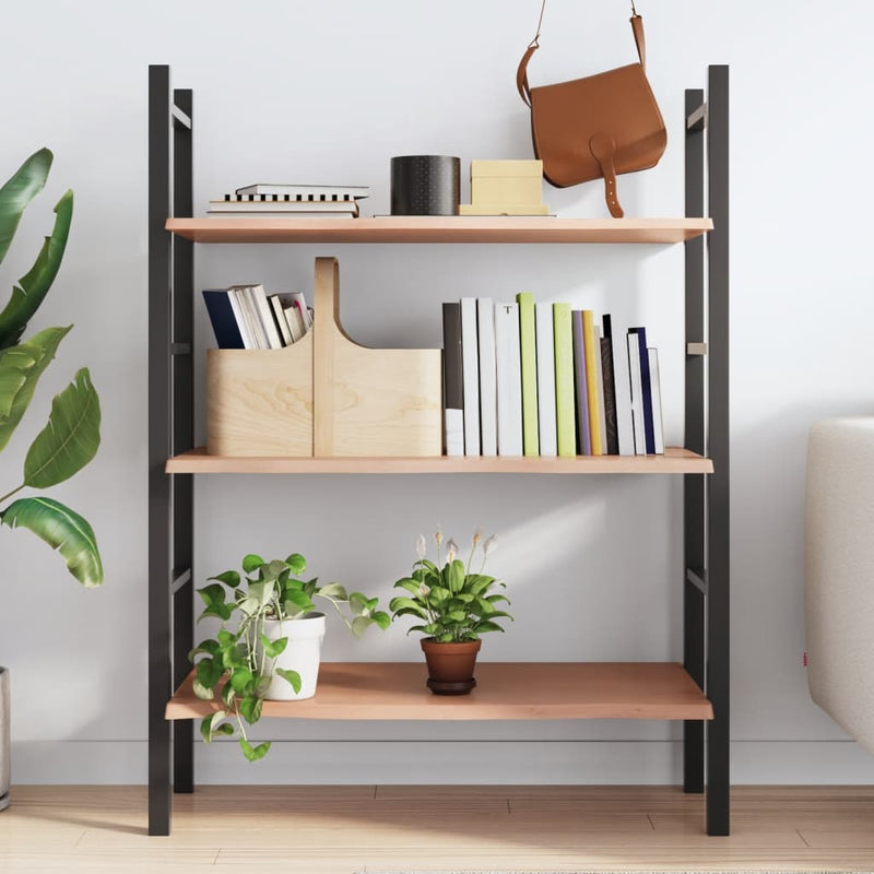 vidaXL világosbarna kezelt tömör tölgyfa fali polc 80x40x2 cm