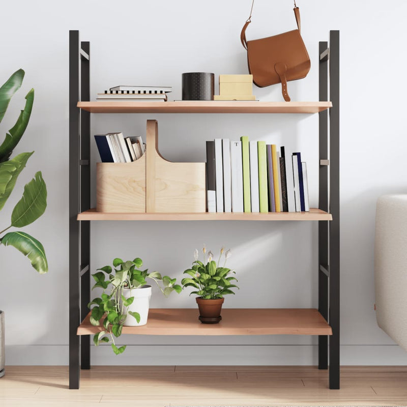 vidaXL világosbarna kezelt tömör tölgyfa fali polc 80x50x2 cm