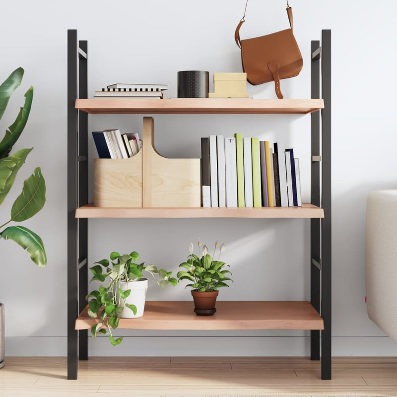 vidaXL világosbarna kezelt tömör tölgyfa fali polc 80x50x(2-4) cm