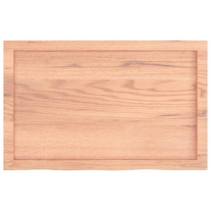 vidaXL világosbarna kezelt tömör tölgyfa fali polc 80x50x(2-4) cm