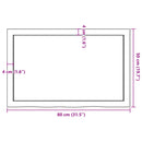 vidaXL világosbarna kezelt tömör tölgyfa fali polc 80x50x(2-4) cm