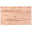vidaXL világosbarna kezelt tömör tölgyfa fali polc 80x50x(2-6) cm