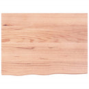vidaXL világosbarna kezelt tömör tölgyfa fali polc 80x60x2 cm