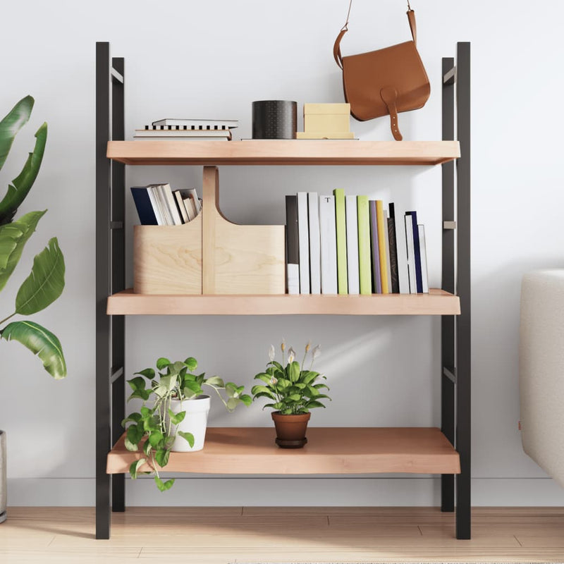 vidaXL világosbarna kezelt tömör tölgyfa fali polc 80x60x(2-6) cm