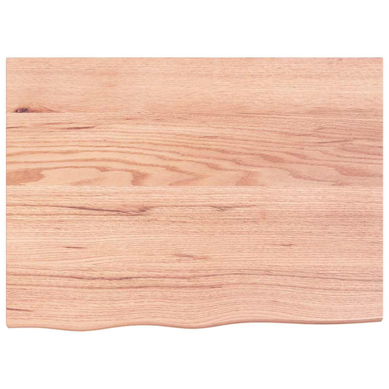 vidaXL világosbarna kezelt tömör tölgyfa fali polc 80x60x(2-6) cm