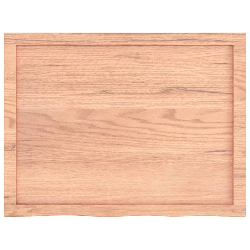 vidaXL világosbarna kezelt tömör tölgyfa fali polc 80x60x(2-6) cm