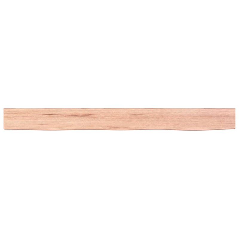 vidaXL világosbarna kezelt tömör tölgyfa fali polc 100x10x6 cm