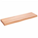 vidaXL világosbarna kezelt tömör tölgyfa fali polc 100x30x(2-6) cm