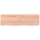 vidaXL világosbarna kezelt tömör tölgyfa fali polc 100x30x(2-6) cm