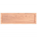 vidaXL világosbarna kezelt tömör tölgyfa fali polc 100x30x(2-6) cm