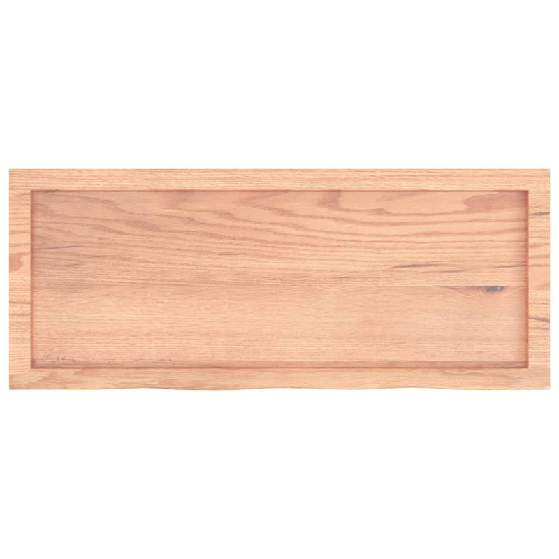 vidaXL világosbarna kezelt tömör tölgyfa fali polc 100x40x(2-6) cm