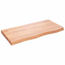 vidaXL világosbarna kezelt tömör tölgyfa fali polc 100x50x(2-6) cm
