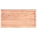 vidaXL világosbarna kezelt tömör tölgyfa fali polc 100x50x(2-6) cm