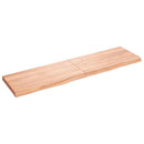 vidaXL világosbarna kezelt tömör tölgyfa fali polc 120x30x(2-4) cm