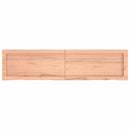 vidaXL világosbarna kezelt tömör tölgyfa fali polc 120x30x(2-4) cm