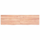 vidaXL világosbarna kezelt tömör tölgyfa fali polc 120x30x(2-4) cm