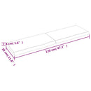 vidaXL világosbarna kezelt tömör tölgyfa fali polc 120x30x(2-4) cm