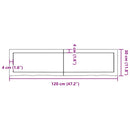vidaXL világosbarna kezelt tömör tölgyfa fali polc 120x30x(2-4) cm