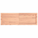 vidaXL világosbarna kezelt tömör tölgyfa fali polc 120 x 40 x (2-6) cm