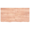 vidaXL világosbarna kezelt tömör tölgyfa fali polc 120 x 60 x (2-6) cm