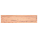 vidaXL világosbarna kezelt tömör tölgyfa fali polc 140 x 30 x (2-4) cm