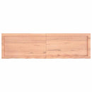 vidaXL világosbarna kezelt tömör tölgyfa fali polc 140 x 40 x (2-4) cm