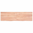 vidaXL világosbarna kezelt tömör tölgyfa fali polc 140 x 40 x (2-4) cm