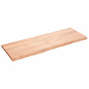 vidaXL világosbarna kezelt tömör tölgyfa fali polc 140 x 50 x (2-4) cm