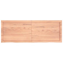vidaXL világosbarna kezelt tömör tölgyfa fali polc 140 x 50 x (2-6) cm