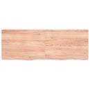 vidaXL világosbarna kezelt tömör tölgyfa fali polc 140 x 50 x (2-6) cm