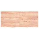 vidaXL világosbarna kezelt tömör tölgyfa fali polc 140 x 60 x (2-4) cm