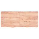 vidaXL világosbarna kezelt tömör tölgyfa fali polc 140 x 60 x (2-6) cm