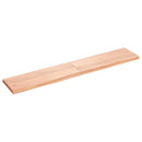 vidaXL világosbarna kezelt tömör tölgyfa fali polc 160 x 30 x (2-4) cm