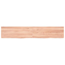 vidaXL világosbarna kezelt tömör tölgyfa fali polc 160 x 30 x (2-4) cm