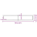 vidaXL világosbarna kezelt tömör tölgyfa fali polc 160 x 30 x (2-4) cm