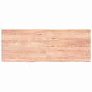 vidaXL világosbarna kezelt tömör tölgyfa fali polc 160 x 60 x (2-6) cm