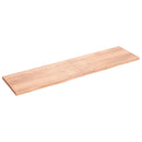 vidaXL világosbarna kezelt tömör tölgyfa fali polc 200 x 50 x (2-4) cm