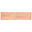 vidaXL világosbarna kezelt tömör tölgyfa fali polc 200 x 50 x (2-4) cm